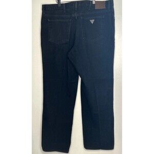 Vintage GUESS Jeans Mens 40x28 USA Baggy Tapered 1990s 39001 Black Preppy Grunge